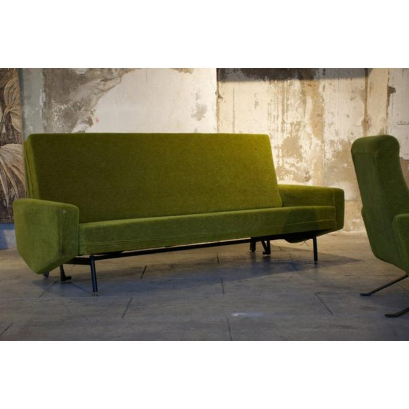 French Set of 3 Vintage Sofa and Armchairs by Pierre Guariche from Airborne, 1960s For Sale