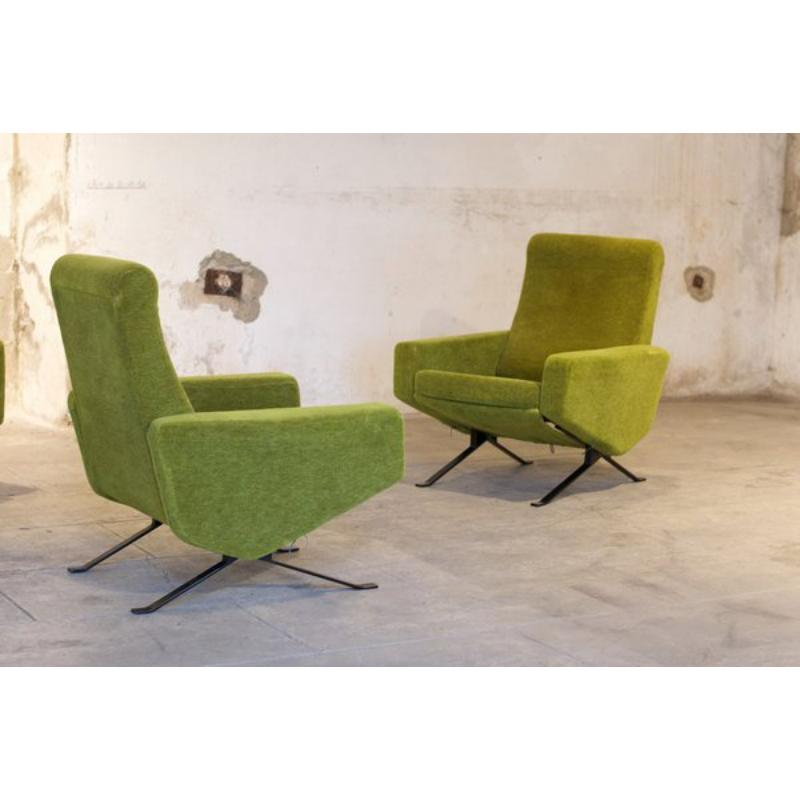 Set of 3 Vintage Sofa and Armchairs by Pierre Guariche from Airborne, 1960s In Excellent Condition For Sale In Andrézieux-Bouthéon, FR