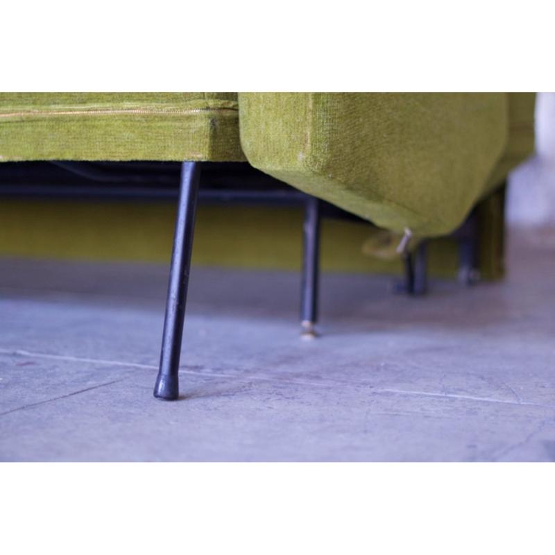 Set of 3 Vintage Sofa and Armchairs by Pierre Guariche from Airborne, 1960s For Sale 3