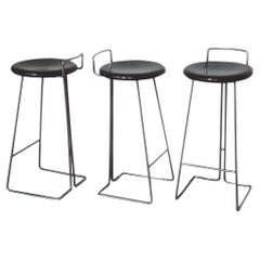 Set of 3 Vintage Stools by Coslin George for Dada, Italy 1970s