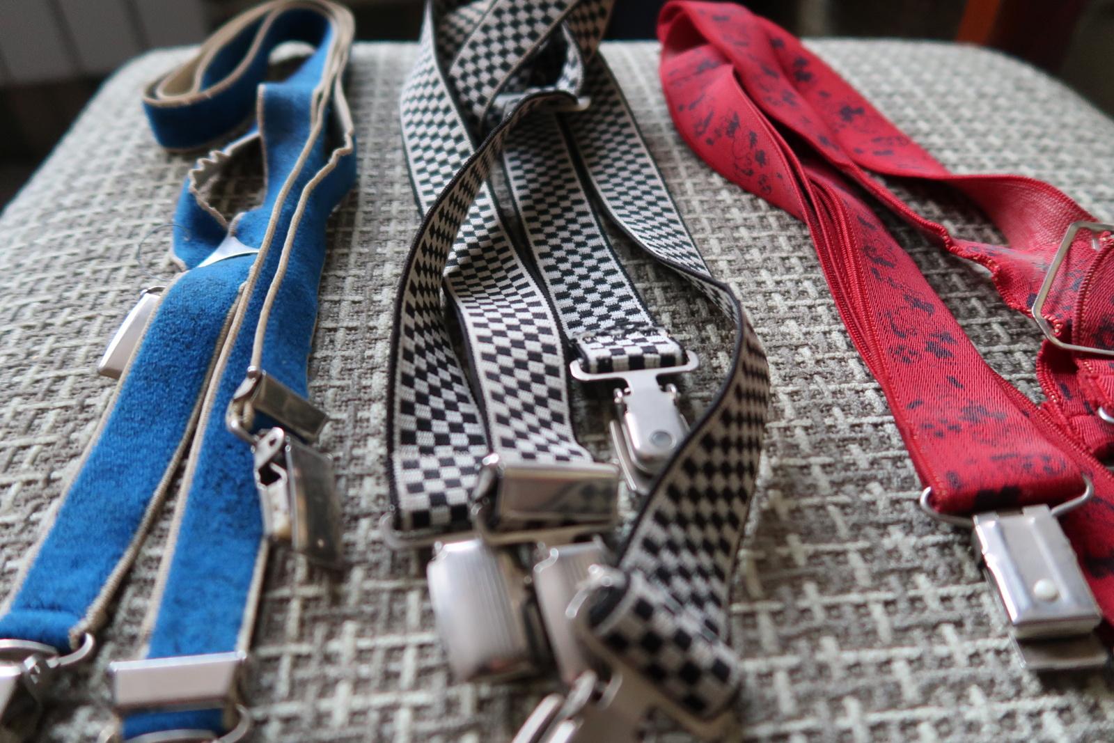 Set of 3 Vintage Suspenders from USSR: Nostalgic Charm from the 1970s, 1J99 For Sale 4