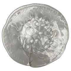 Set of 3 Vintage Swedish Glass Grape Plates by Ann Wärff for Kosta Boda