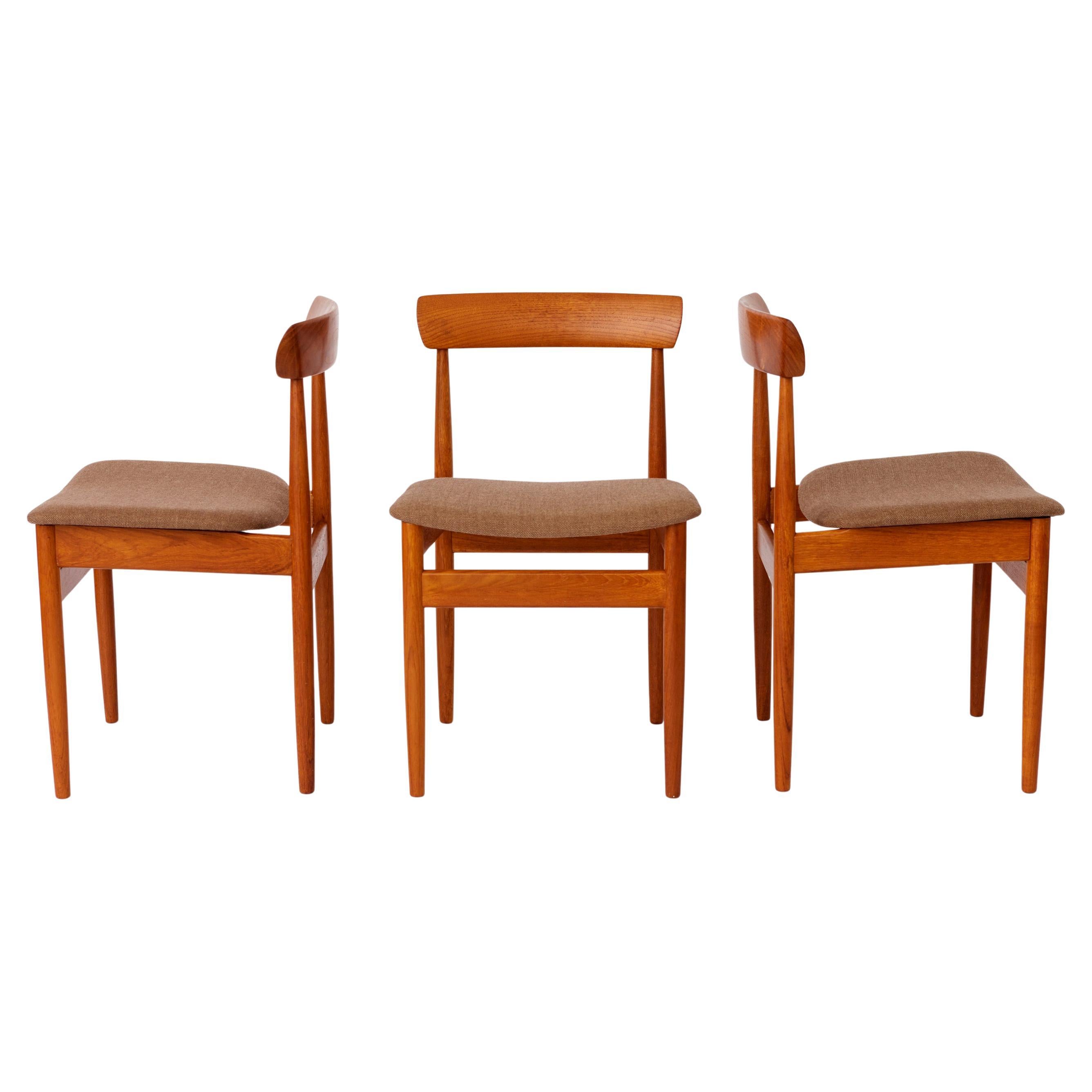 Set of 3 Vintage Teak Dining Chairs by Farsø Stolefabrik, 1960s Danish For Sale