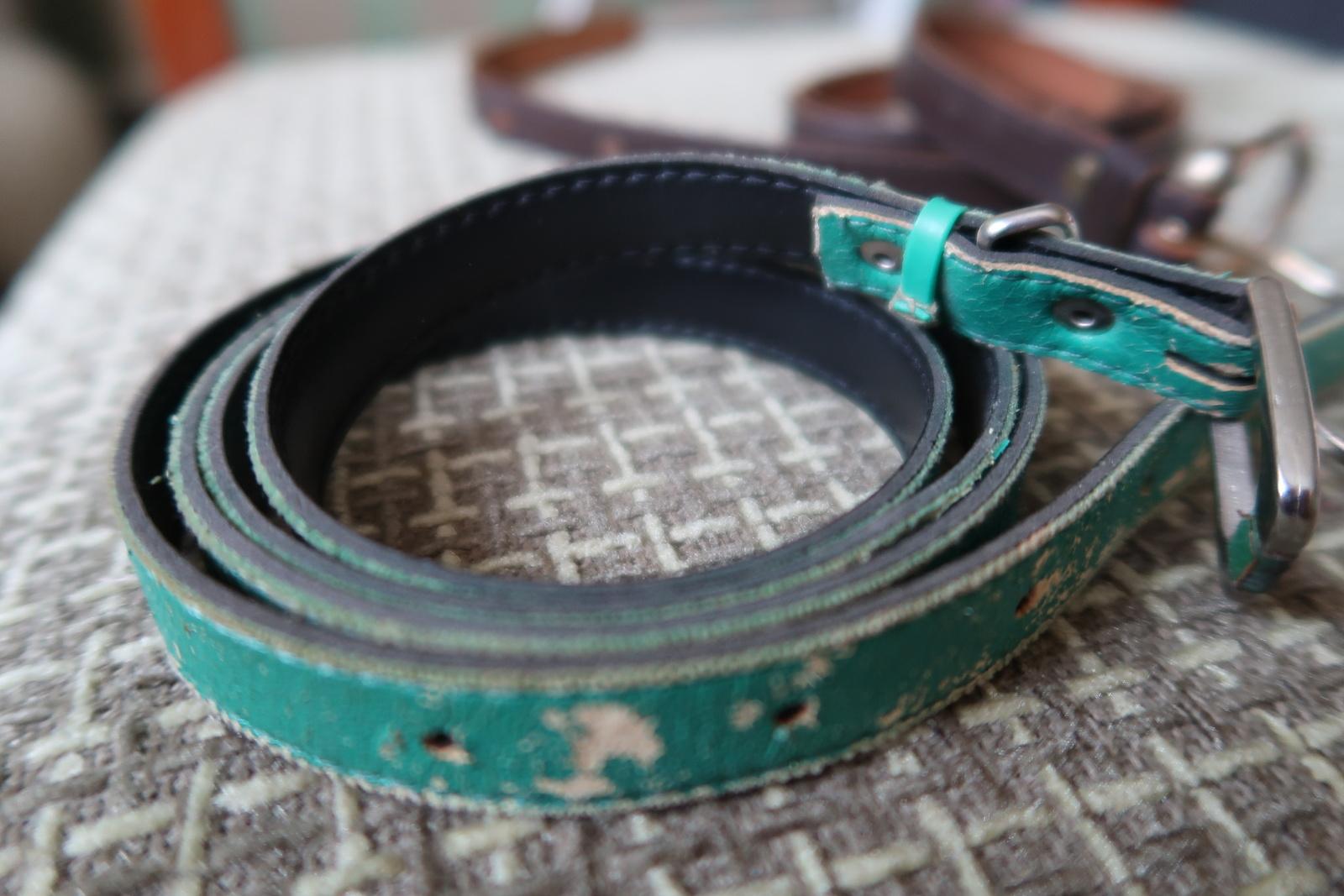Set of 3 Vintage Thin Leather Belts from USSR: Timeless Elegance, 1970s, 1J96 For Sale 4