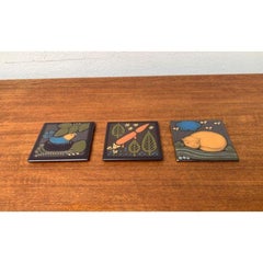 Set of 3 Vintage Wall Plate in Ceramic from Keramik Manufaktur Kupfermühle