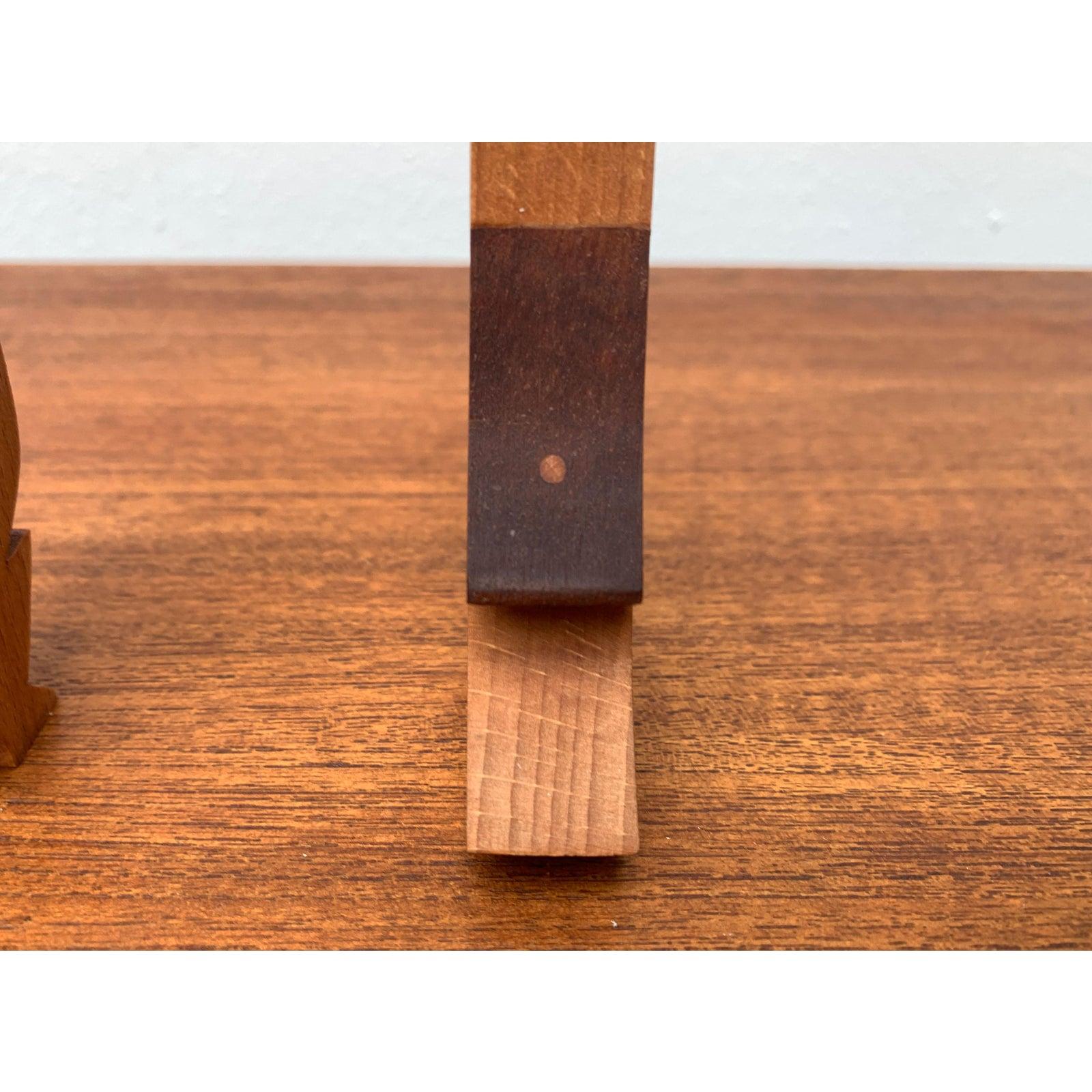Set di 3 sculture di pinguini in legno vintage in vendita 6