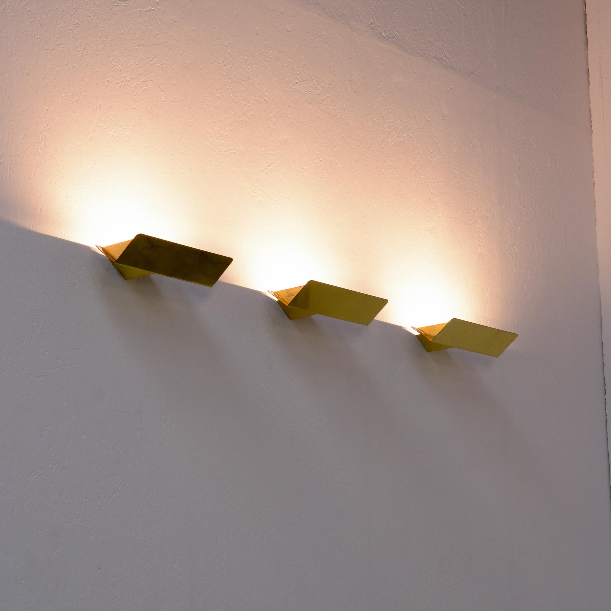 Minimalist Set of 3 Wall Lamps by Paul Gillis for Light