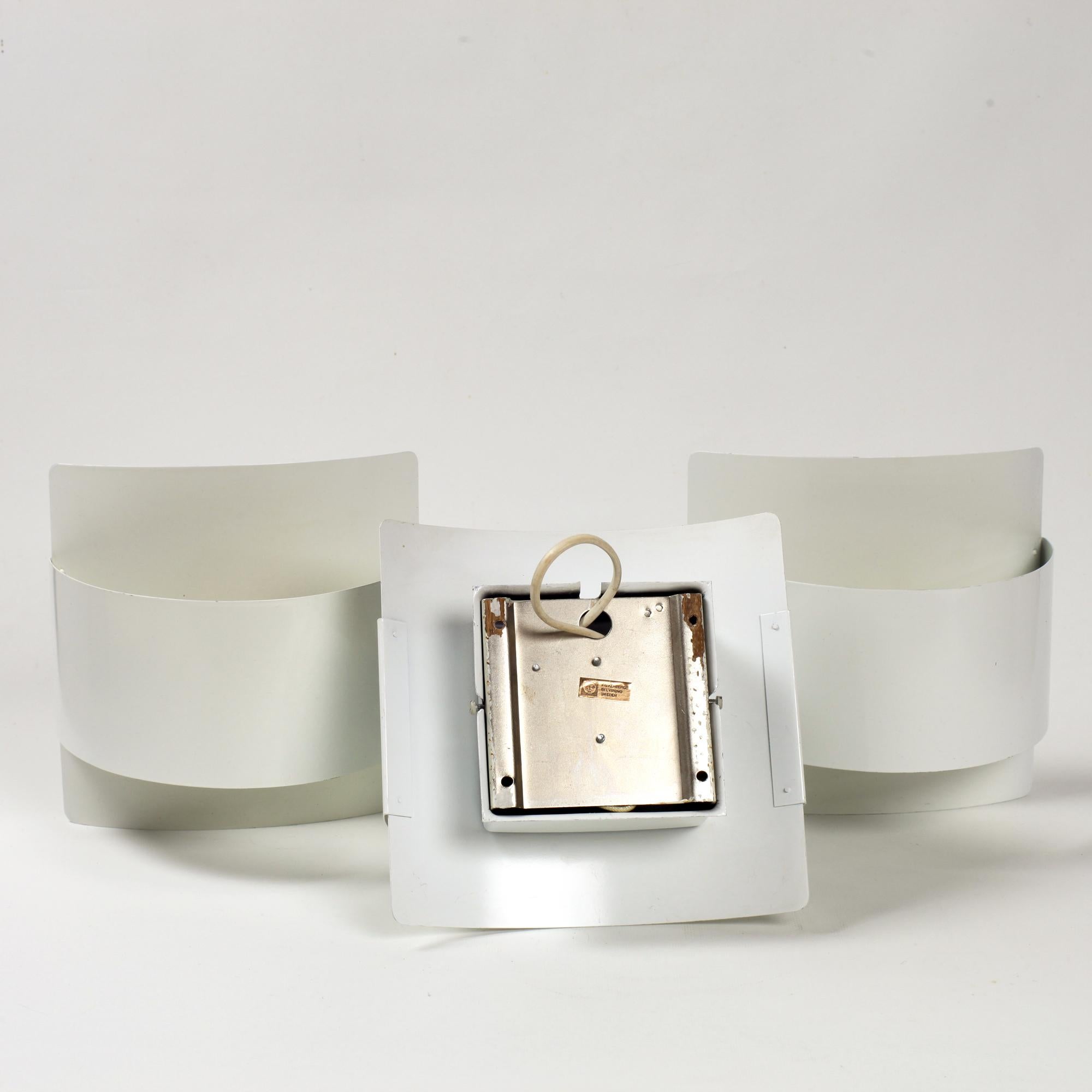 Set of 3 Wall Lamps by Peter Celsing Sweden 1970s 3