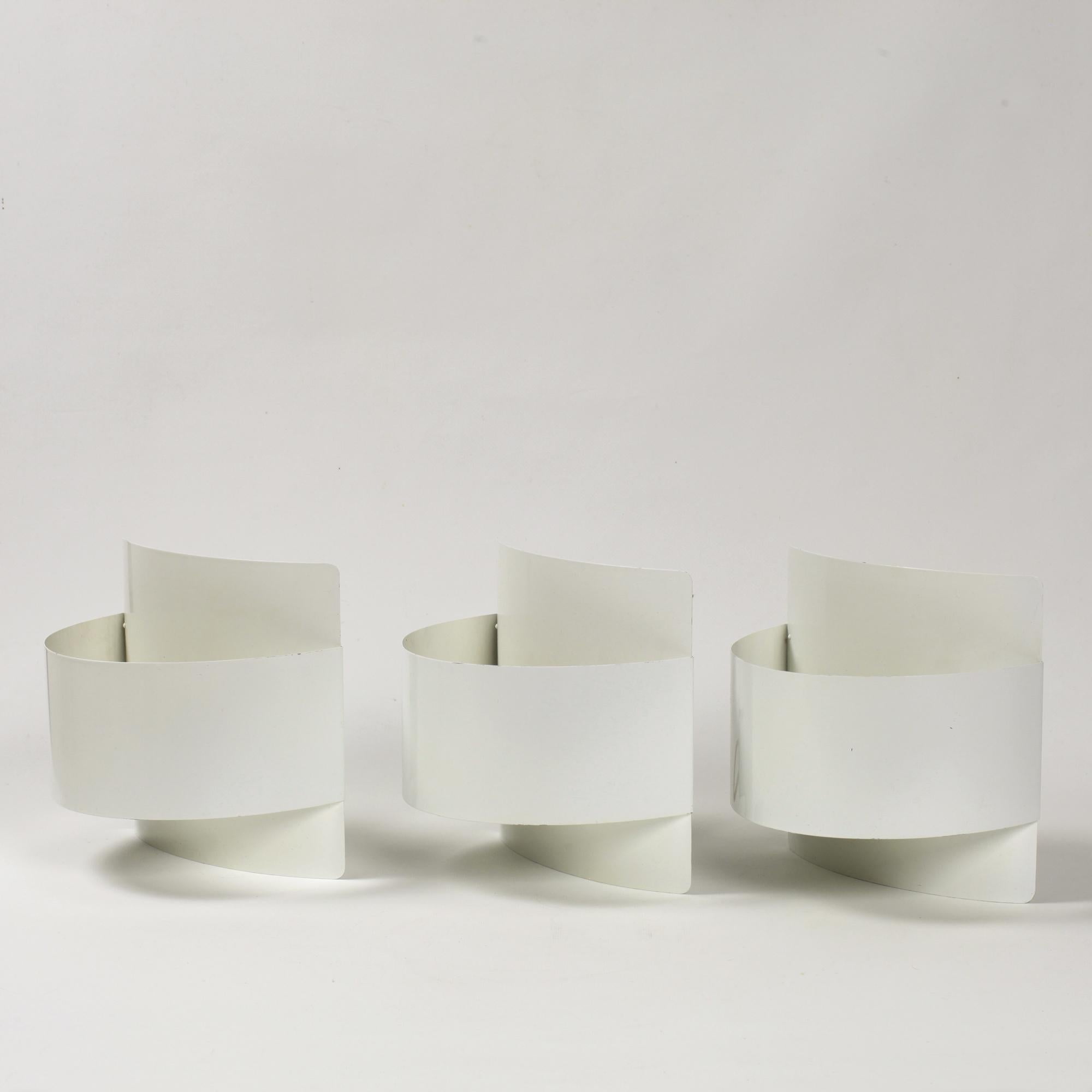 Set of 3 Wall Lamps by Peter Celsing Sweden 1970s 1