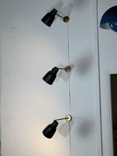 Set of 3 wall lights edited by Parscot France 1950s
