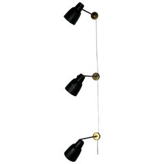 Set of 3 wall lights edited by Parscot France 1950s