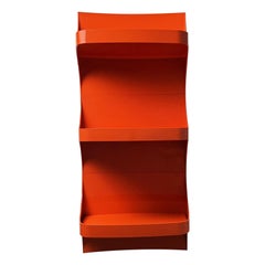 Juego de 3 estanterías murales de color naranja - Diseño de los años 70