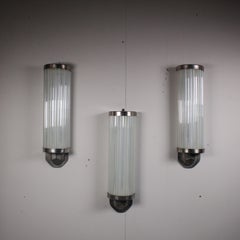 Set di 3 applique da parete in stile Art Déco, originali degli anni '30
