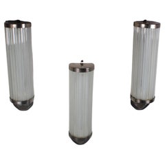 Set of 3 wall sconces in Art Deco style, original from the 1930s