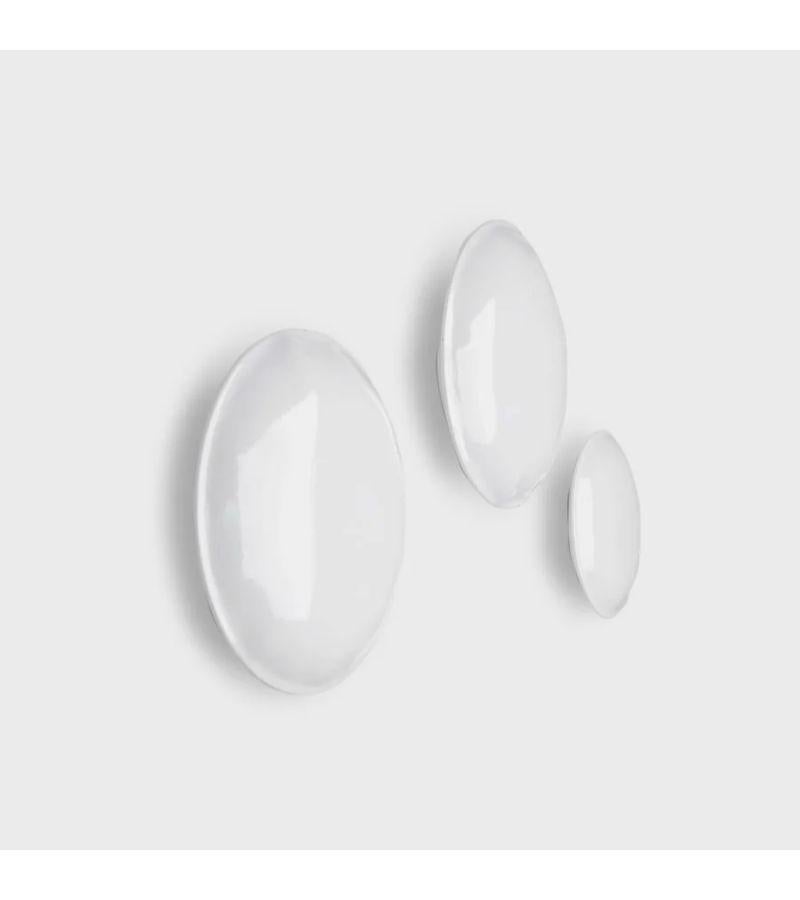 Polish Set of 3 White Matt Pin Wall Decor by Zieta For Sale