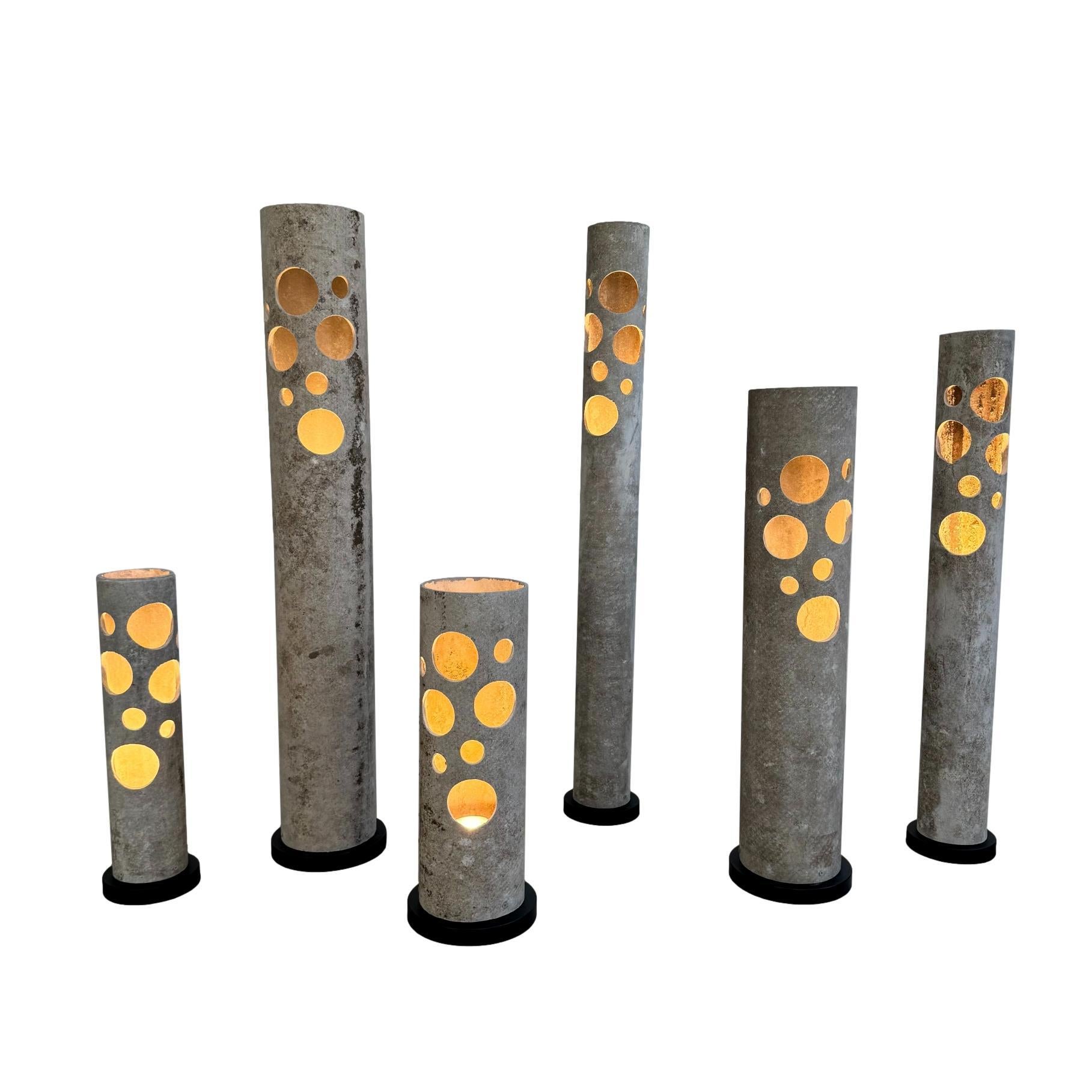 Set of 3 Willy Guhl Concrete Table Lamps, 1960s Switzerland For Sale 8