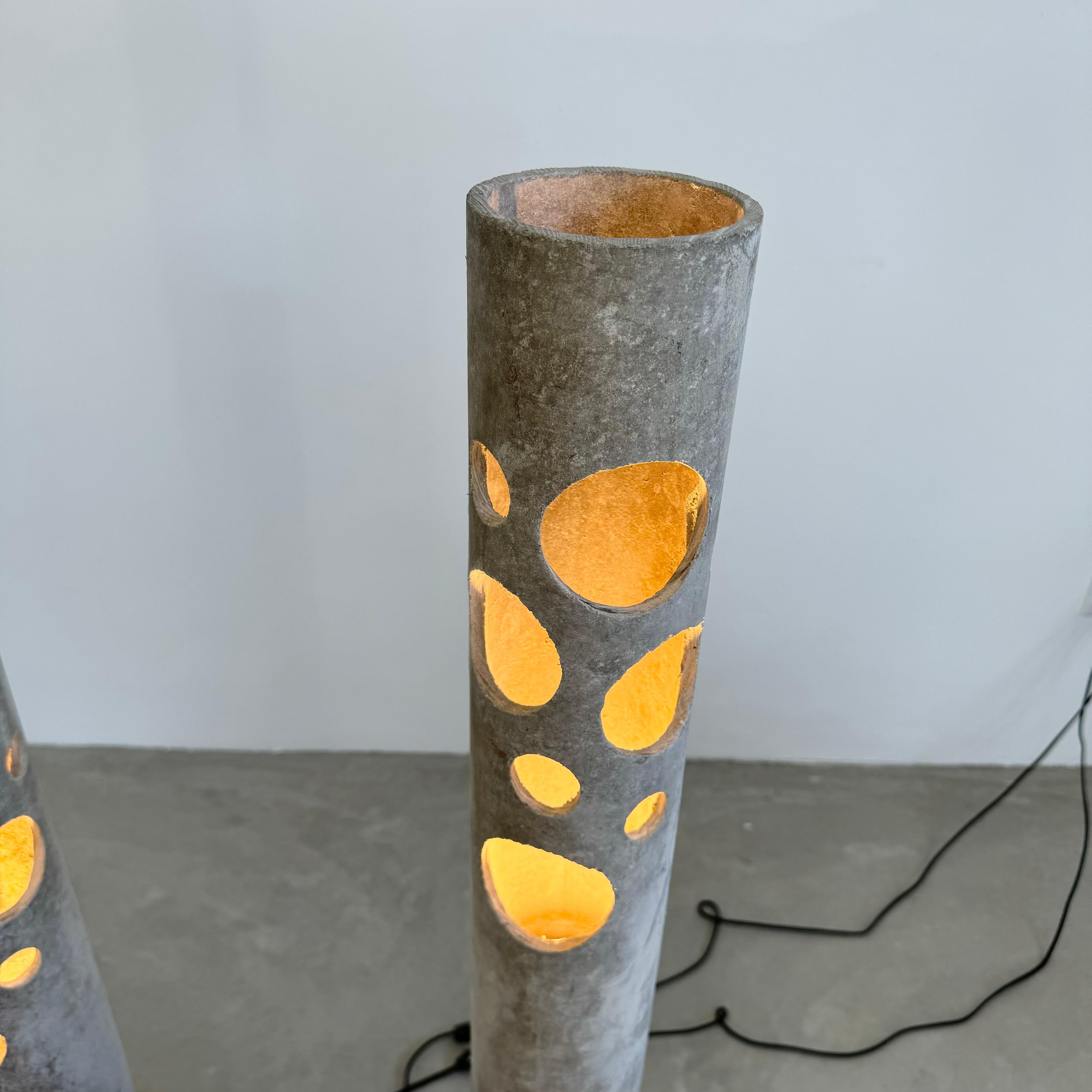 Set of 3 Willy Guhl Concrete Table Lamps, 1960s Switzerland For Sale 3
