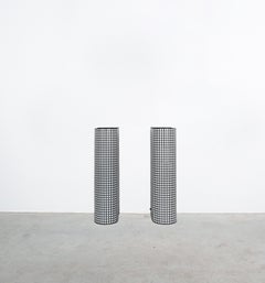 Set of 3 Wire Mesh Grid Lucite Wall Lights Post-Modern, Italy