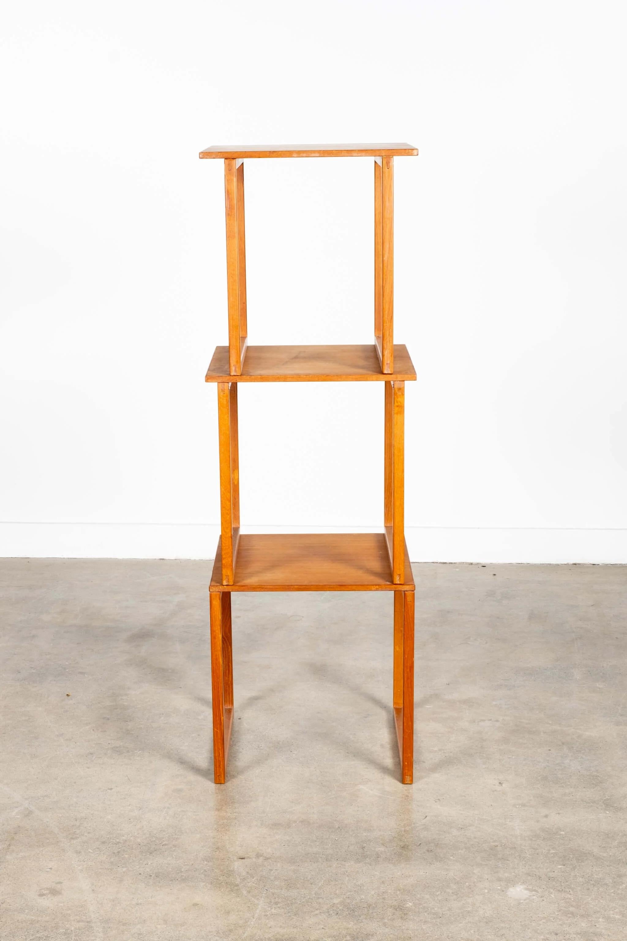 Mid-Century Modern Set of 3 Wood Side Tables by Kai Kristiansen