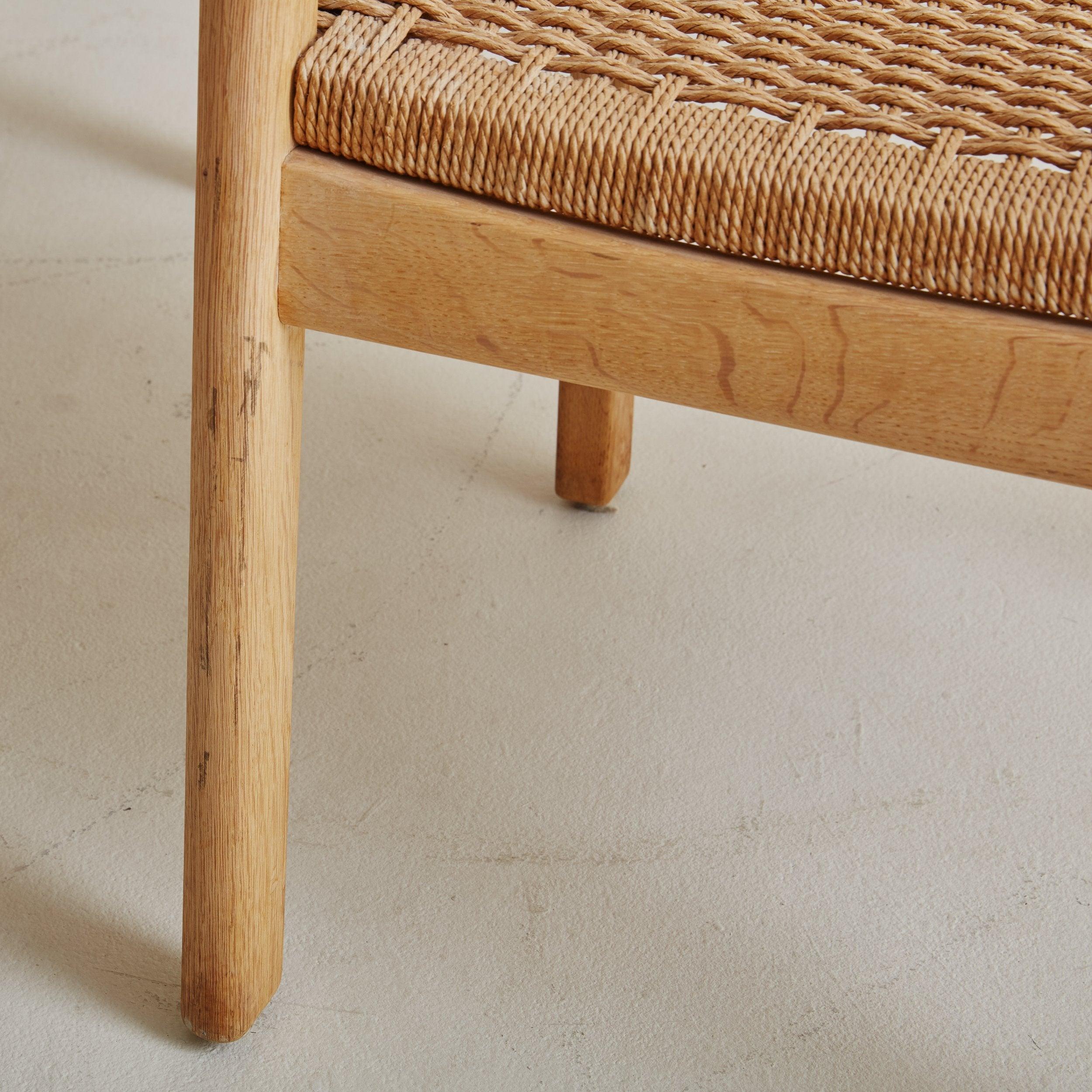 Set of 3 Wood + Woven Papercord Dining Chairs by Kurt Østervig, Denmark 1960s For Sale 5