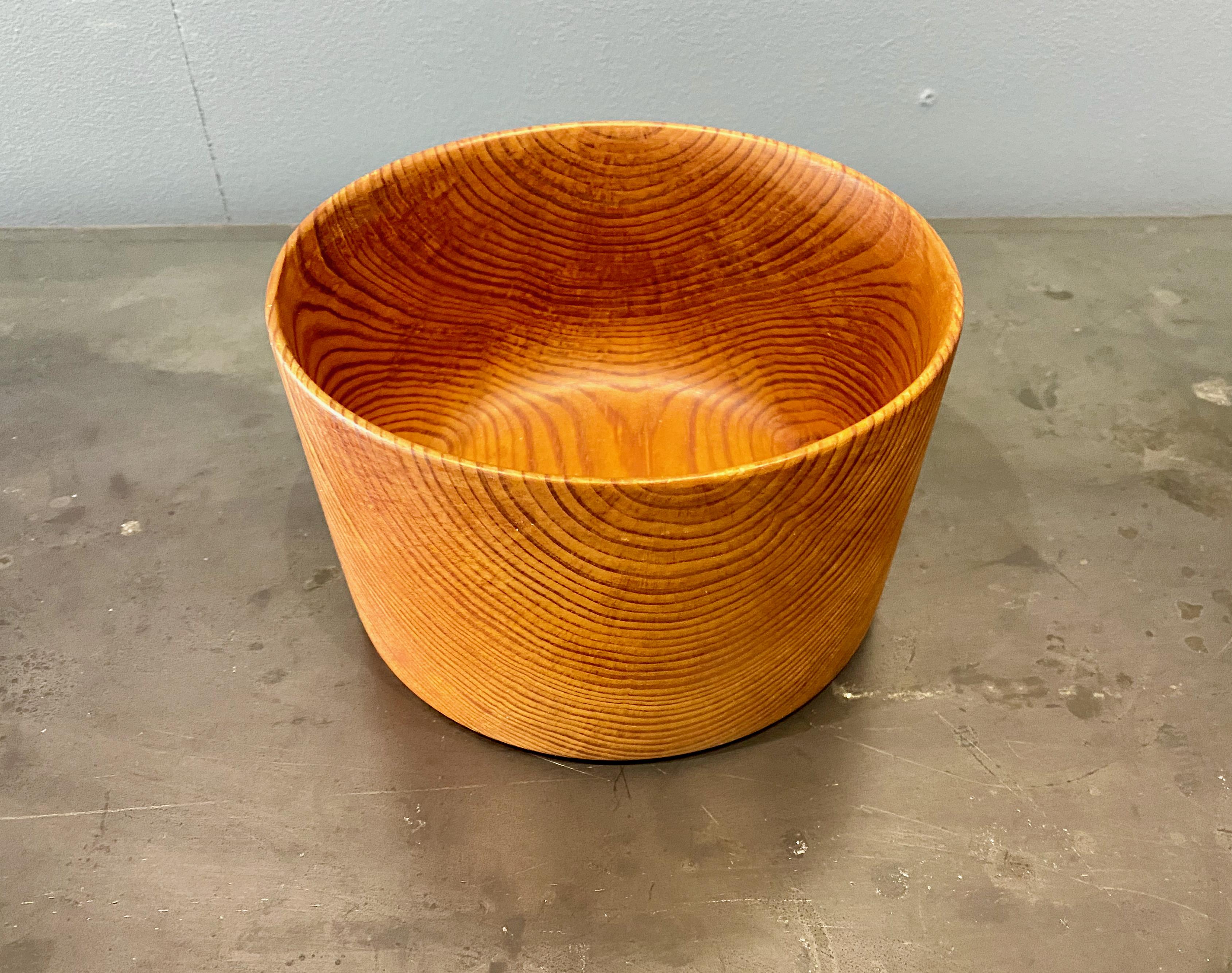Swedish Set of 3 wooden carved bowls by Sven Erik Lindman, Sweden For Sale
