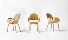 Set of 3 Wooden Legs Showtime Chair by Jaime Hayon