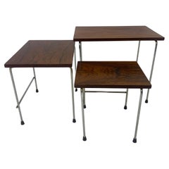 Set of 3 wooden nesting tables, 1960’s