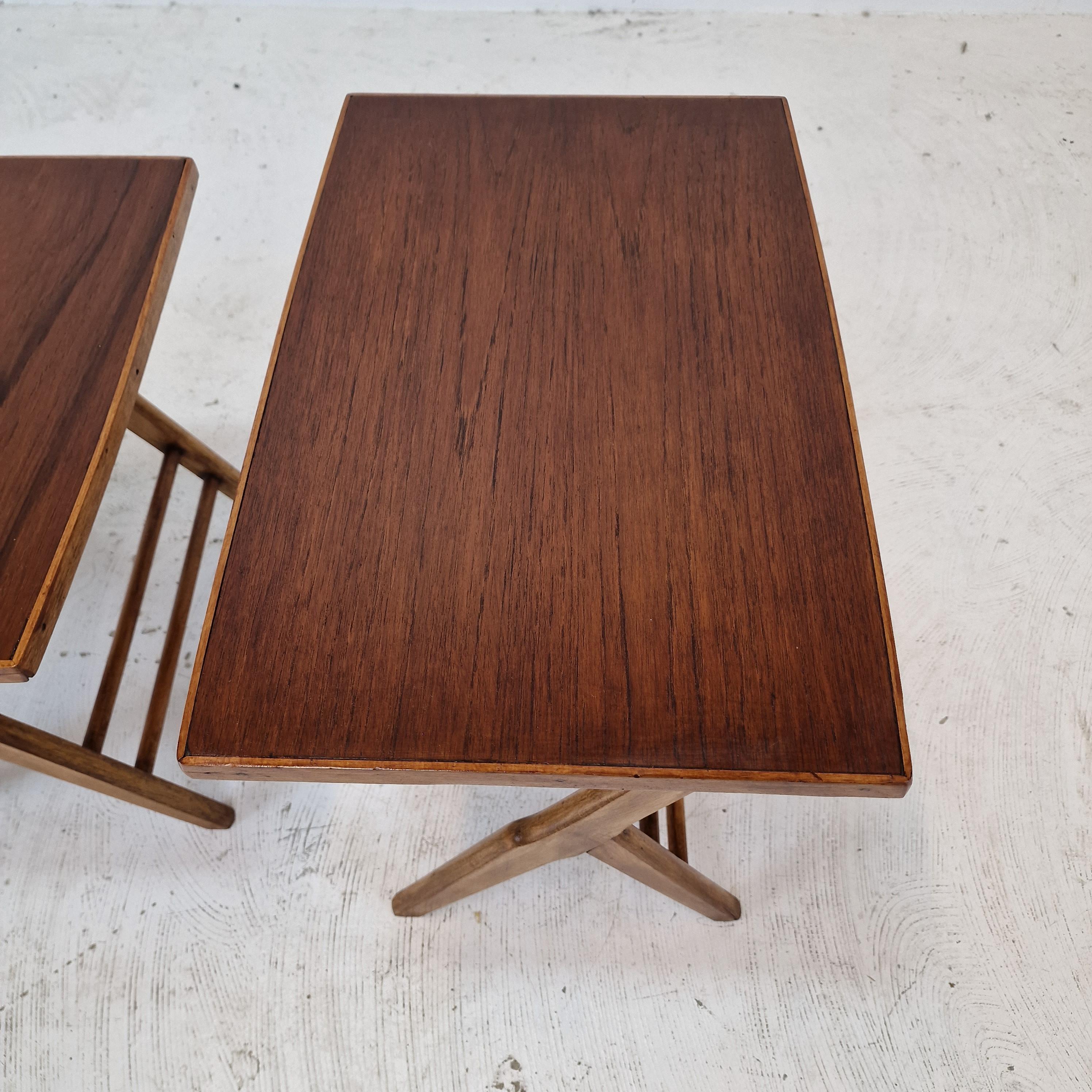 Set of 3 Wooden Nesting Tables, Holland 1960s For Sale 6