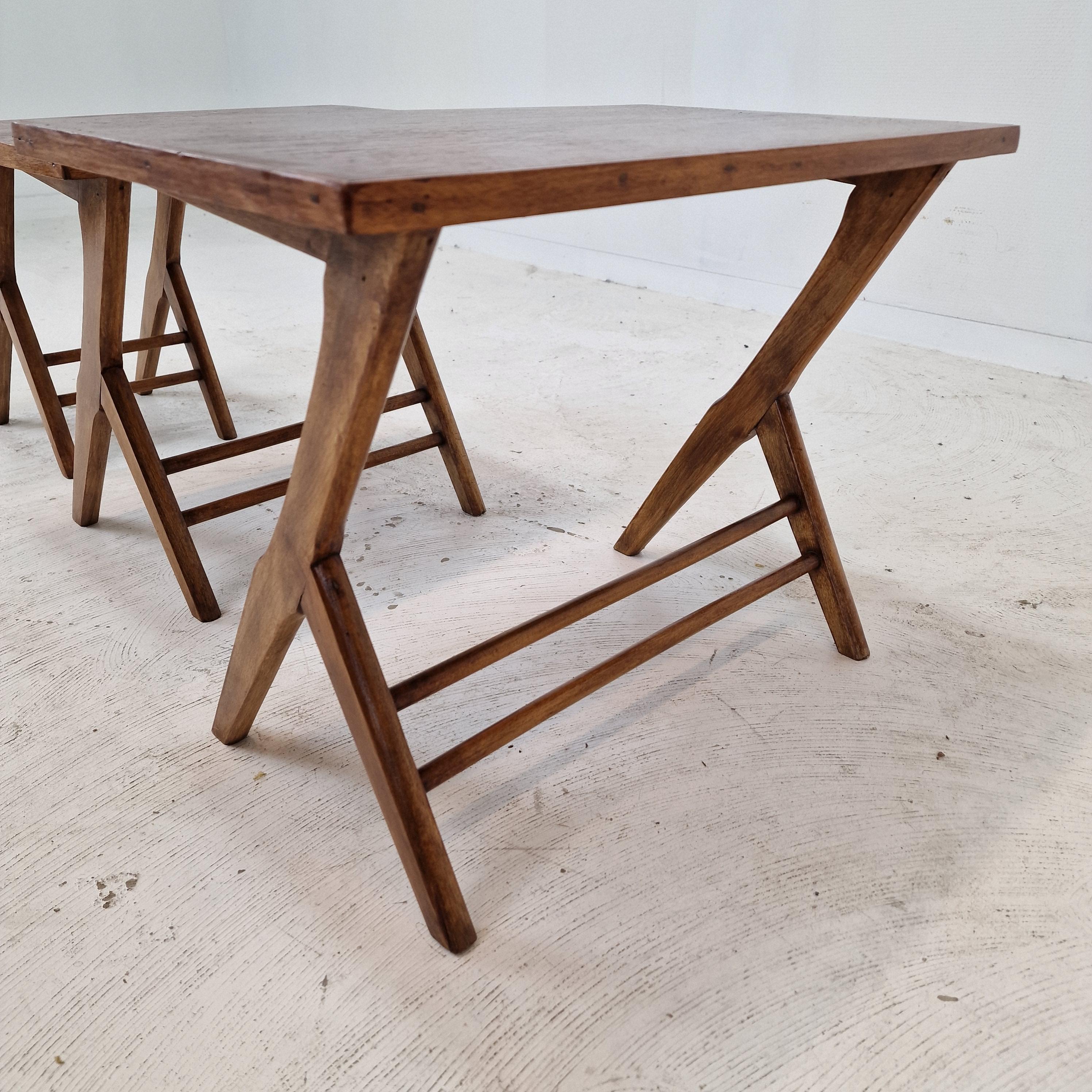 Set of 3 Wooden Nesting Tables, Holland 1960s For Sale 7