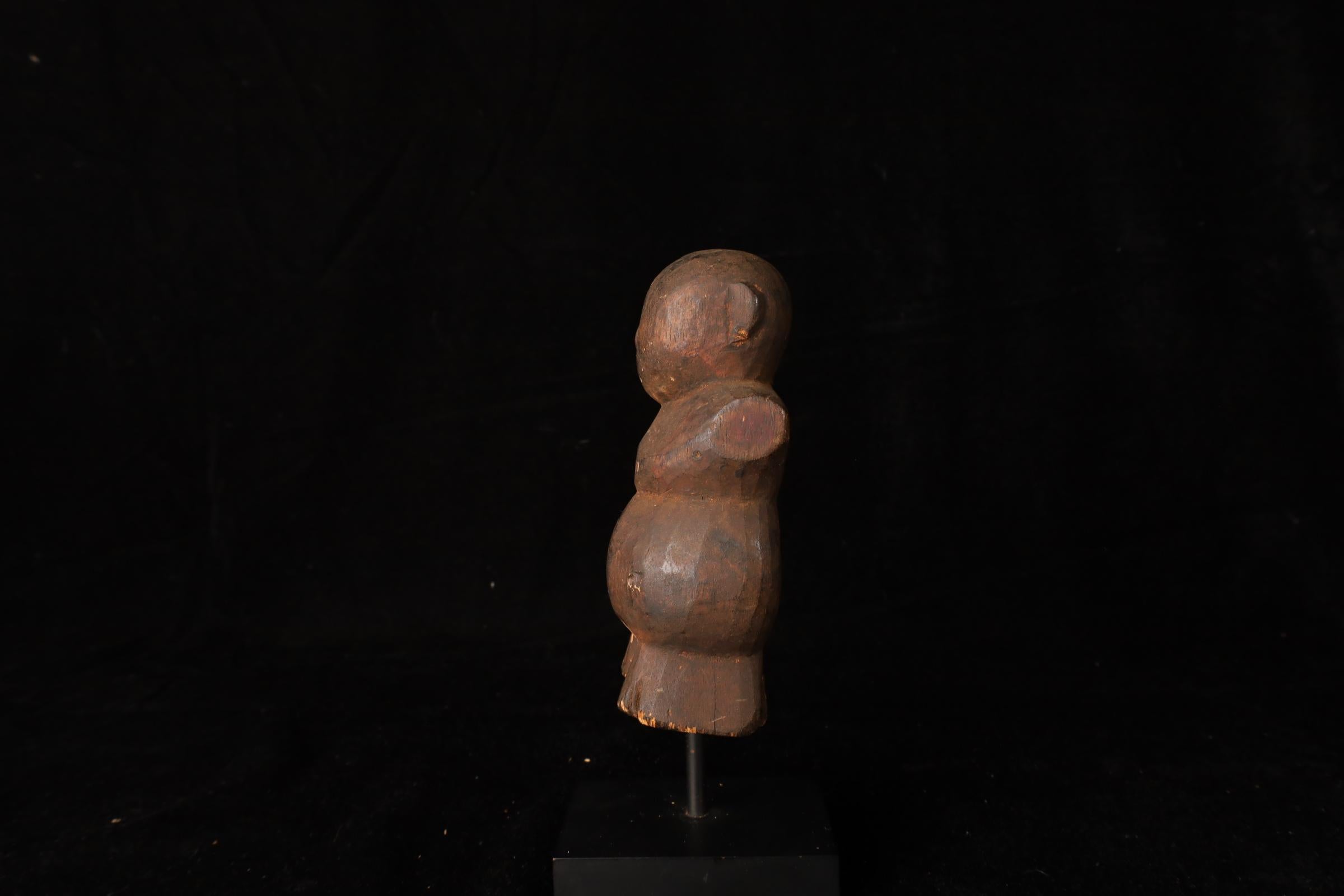 Set di 3 figure tribali in legno - Stampi per cartapesta, Myanmar, XIX secolo in vendita 13