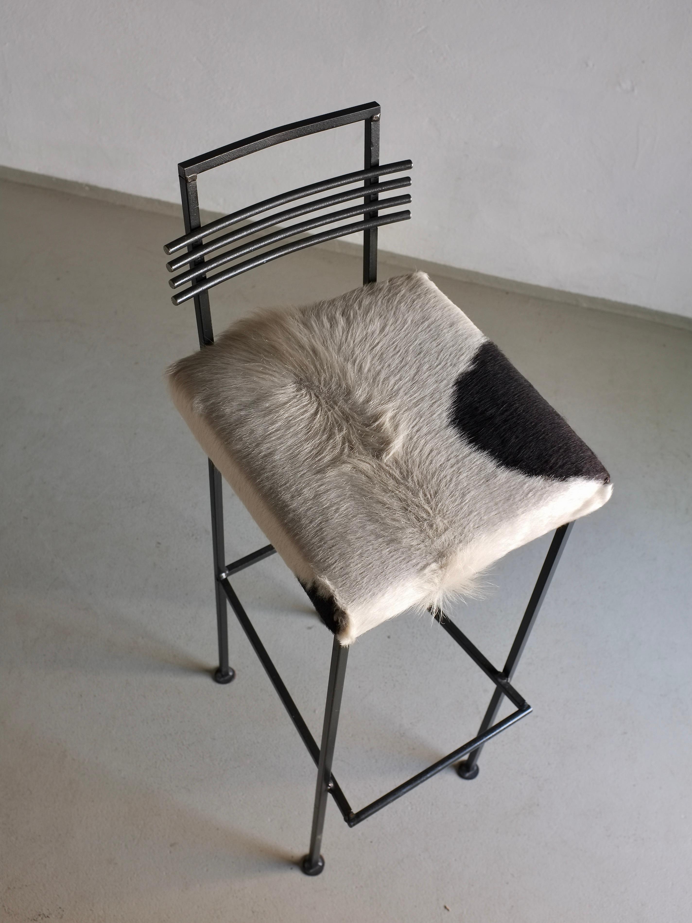 Ensemble de 3 tabourets de bar en fer forgé, Olsson & Dam, Suède, années 1990 en vente 1
