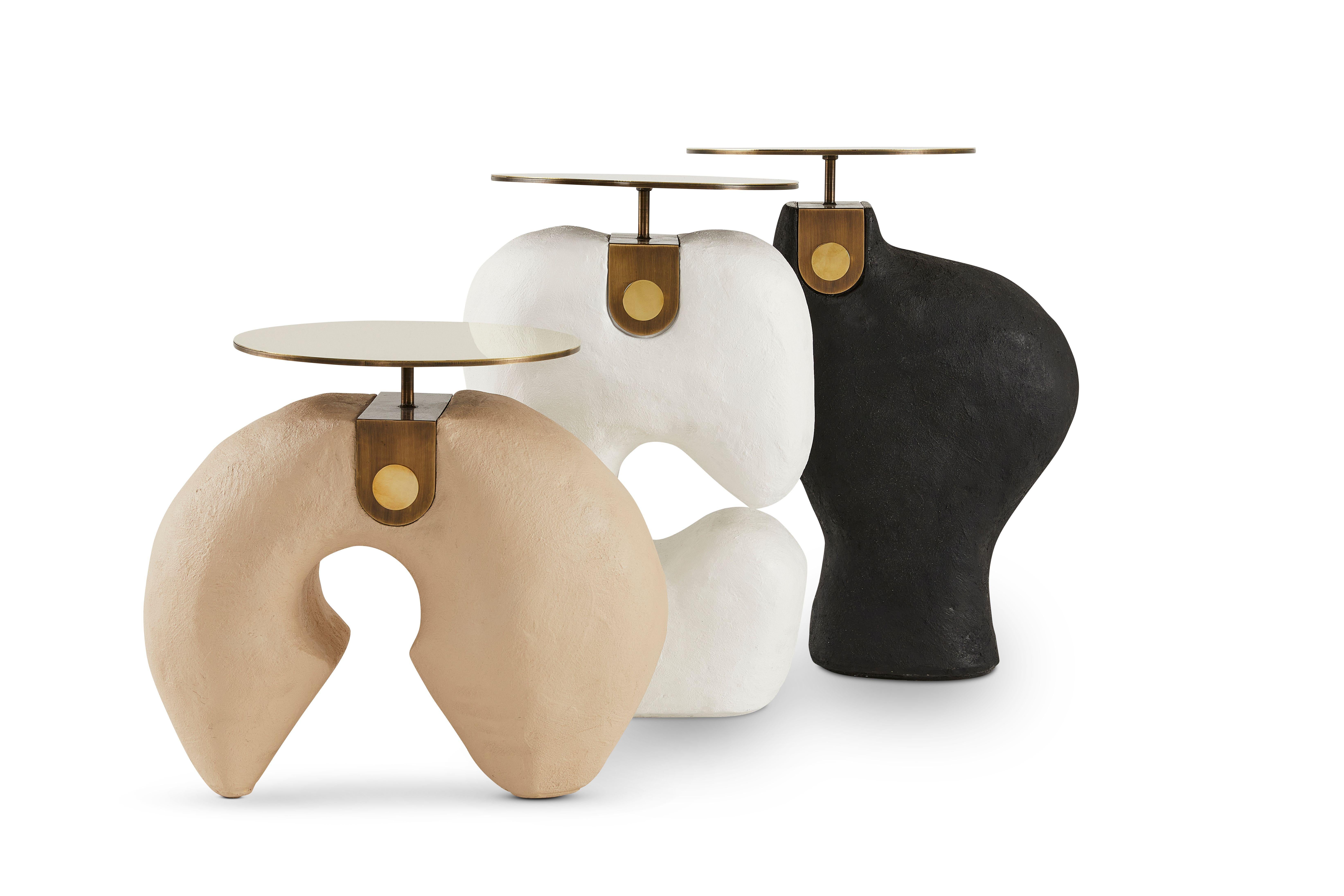 Modern Set of 3 Yoruba Side Tables by Egg Designs For Sale