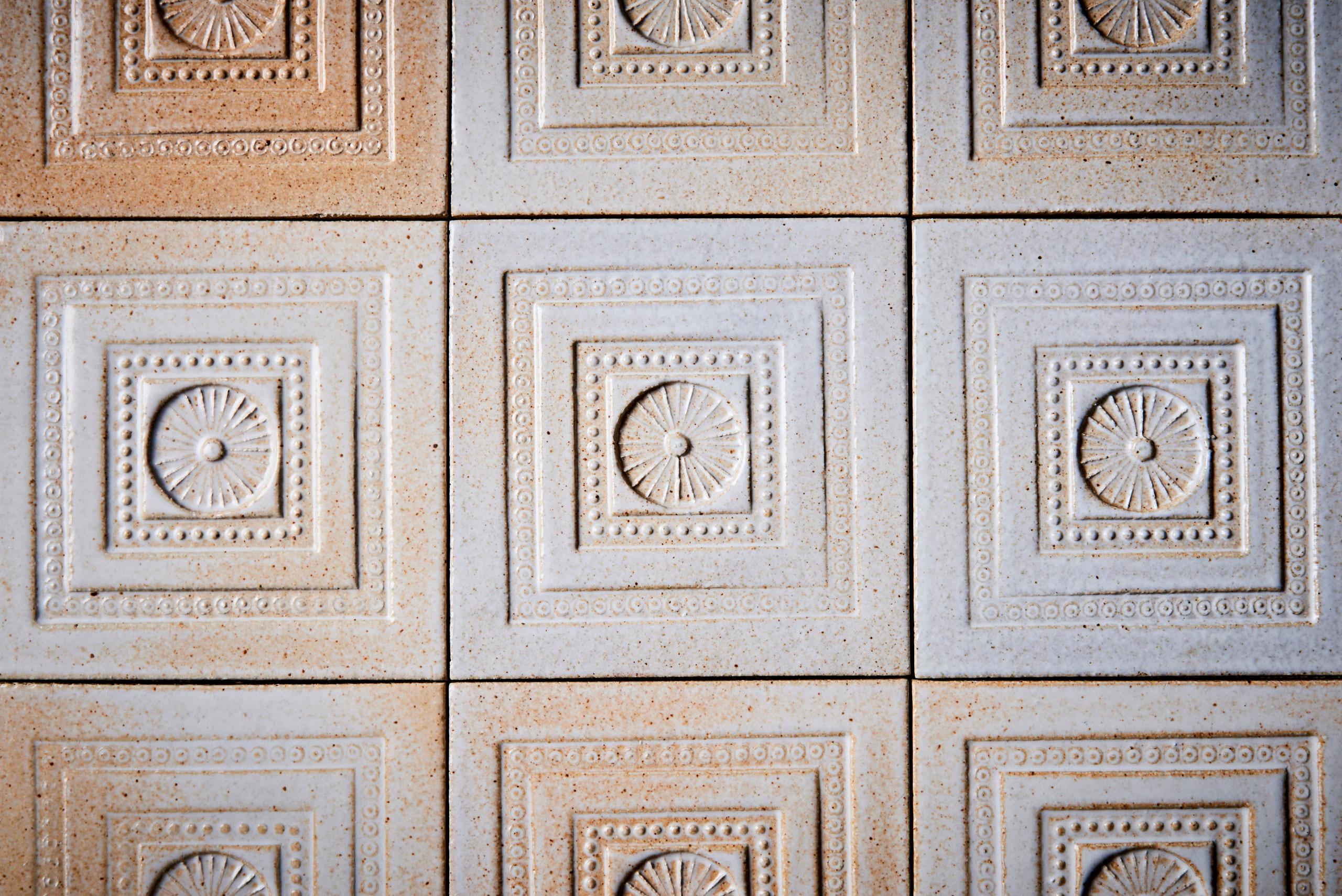 Mid-Century Modern Set of 30 ceramic tiles by Roger Capron, France - 1970s