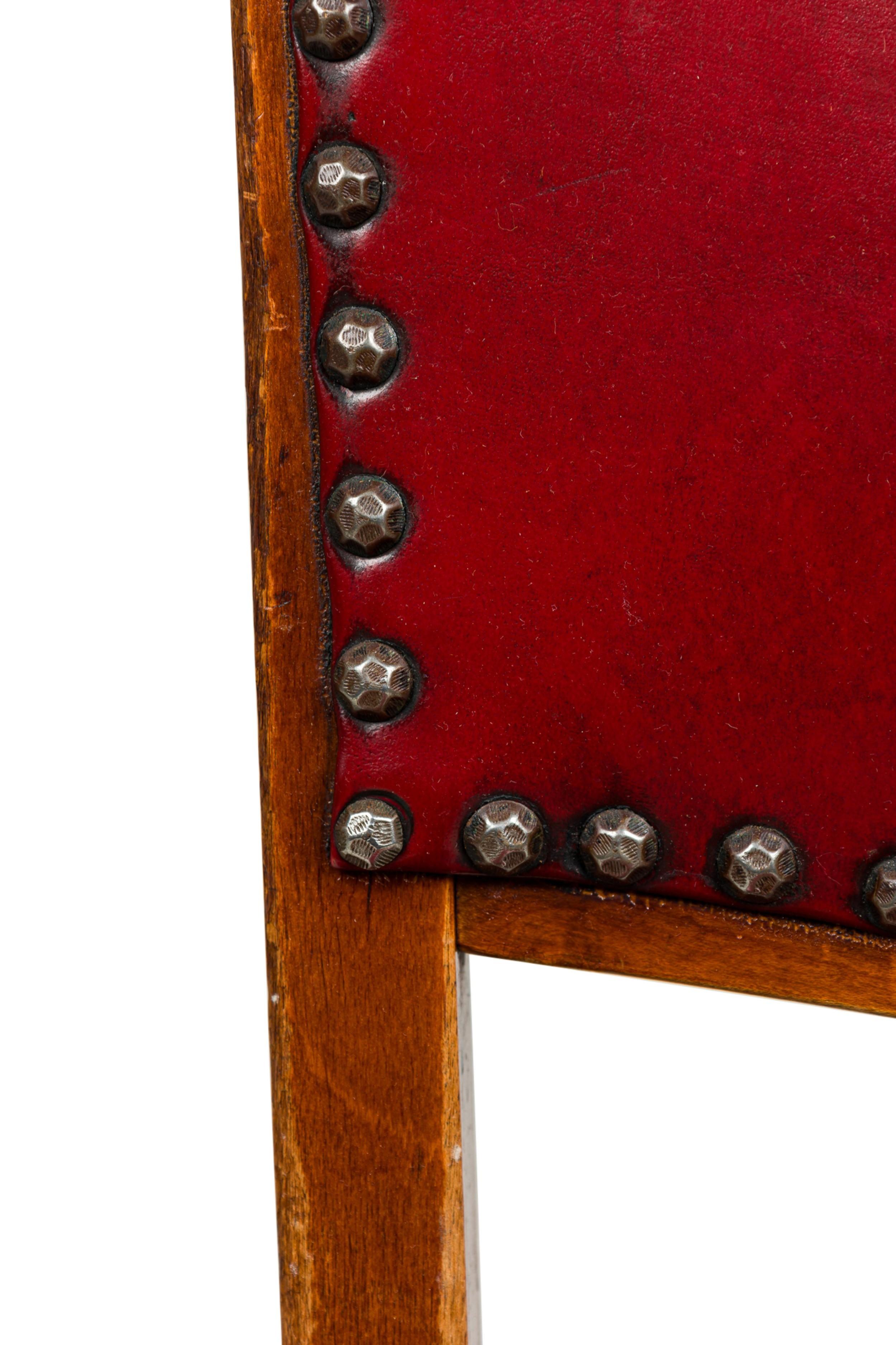 20th Century Set of 30 Italian Mid-Century Red Vinyl Dining/ Side Chairs