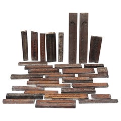 Set of 34 Decorative Antique Composition Squeeze Moulds