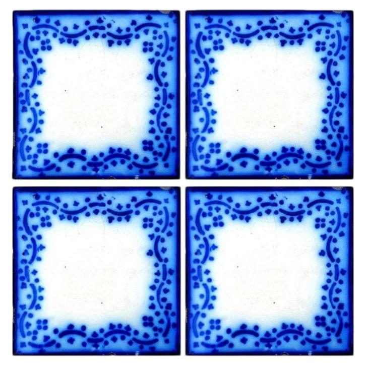 Set di 35 piastrelle antiche in ceramica di Pas De Calais Desvres, Francia, 1850 circa in vendita