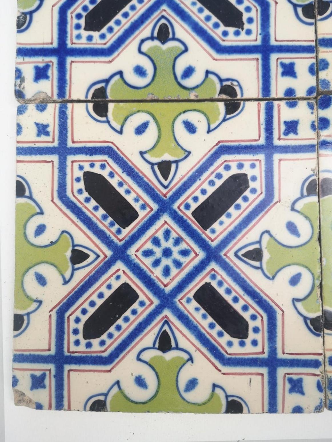 Set of 35 Handmade Antique Ceramic Tiles, Dutch, 1920s For Sale 3