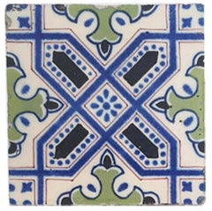 Set of 35 Handmade Antique Ceramic Tiles, Dutch, 1920s