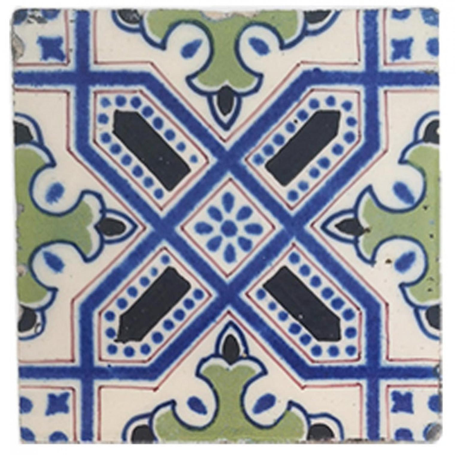 Set of 35 Handmade Antique Ceramic Tiles, Dutch, 1920s For Sale 1