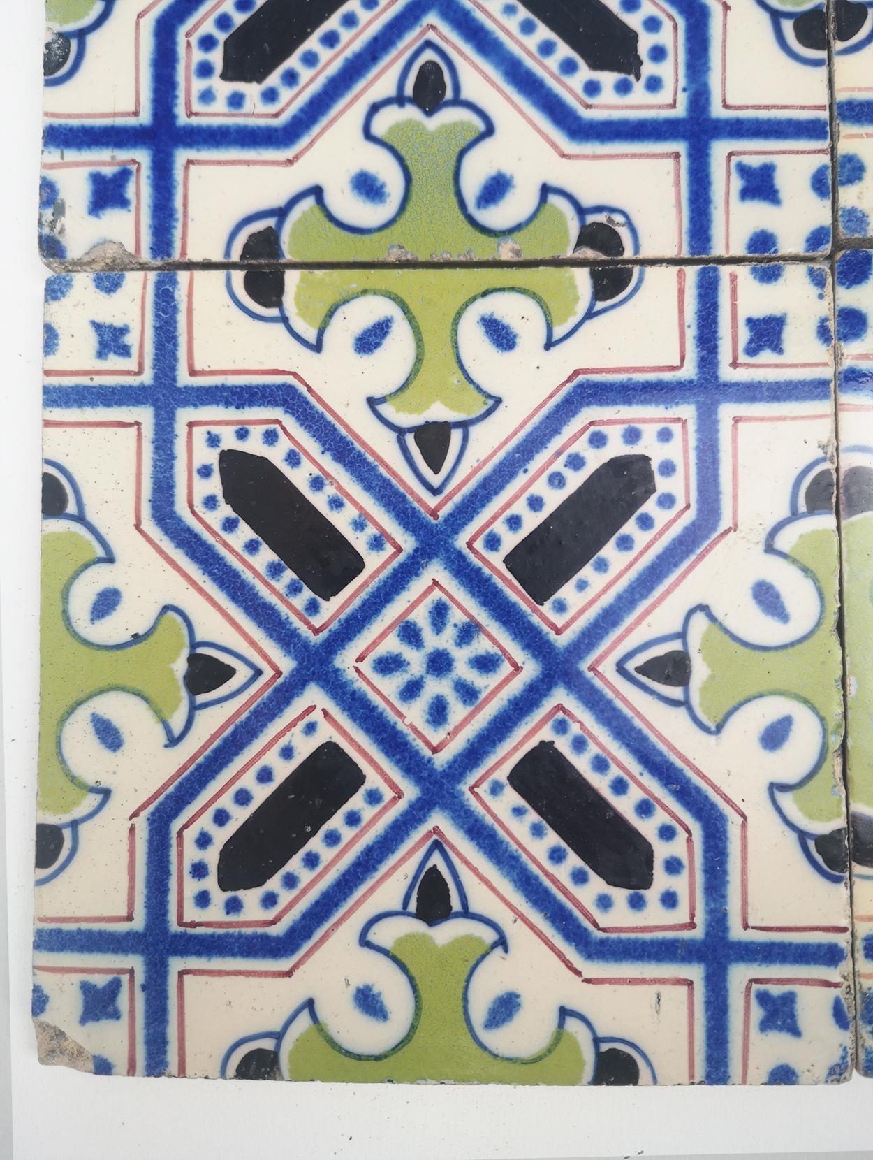 Set of 35 Handmade Antique Ceramic Tiles, Dutch, 1920s 1