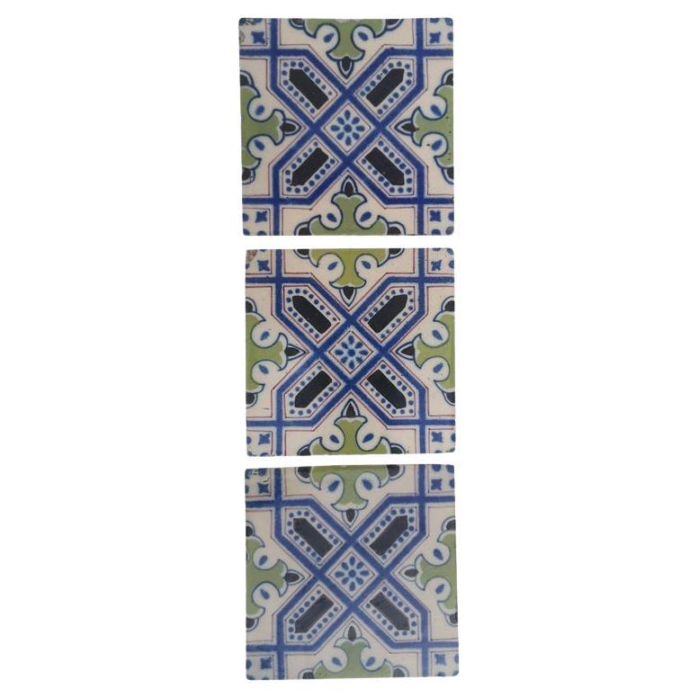 Set of 35 Handmade Antique Ceramic Tiles, Dutch, 1920s