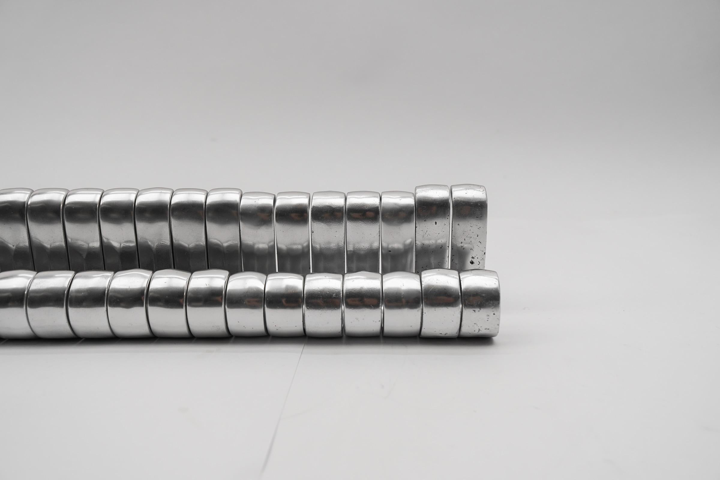 Set of 35 Midcentury Aluminium Wall Hooks, Austria, 1950s For Sale 8