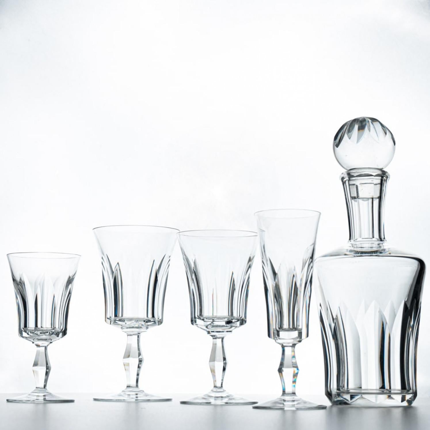 Set of 36 Exquise Baccarat Polignac Crystal Pieces, France, 1950 For Sale 6