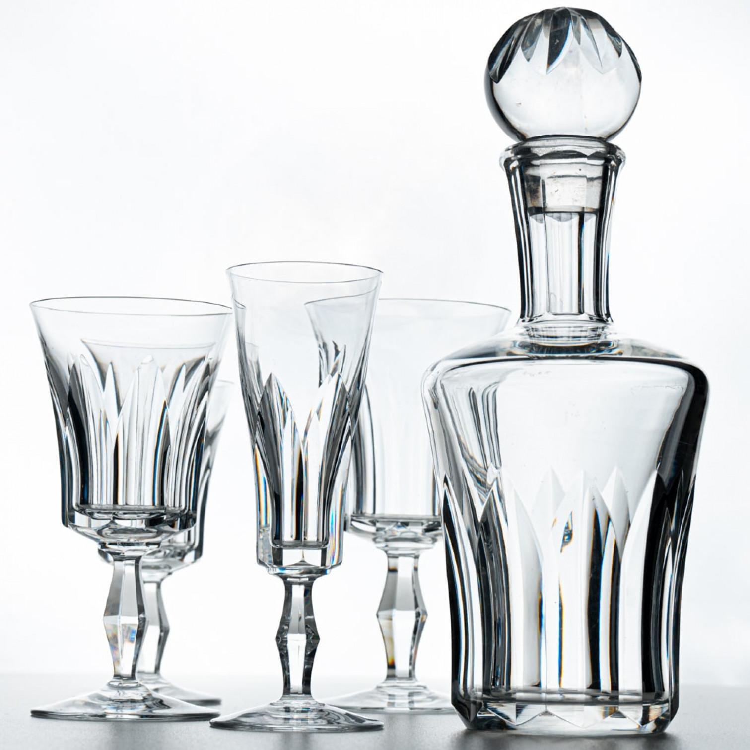 Satz von 36 Exquise Baccarat Polignac Crystal Pieces, Frankreich, 1950 (Französisch) im Angebot