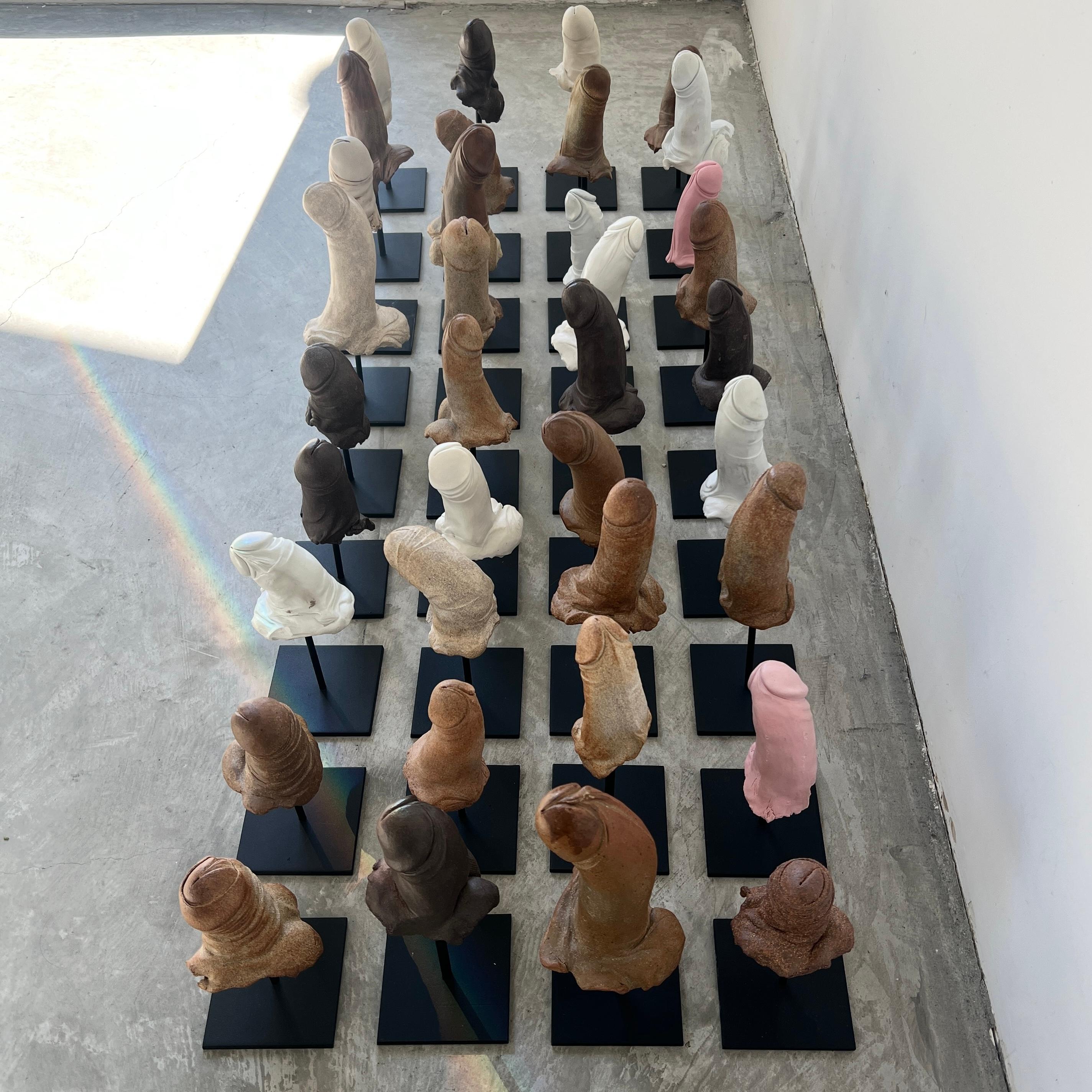Ensemble de 36 sculptures de phallus sculptées à la main, 2025 USA en vente 5