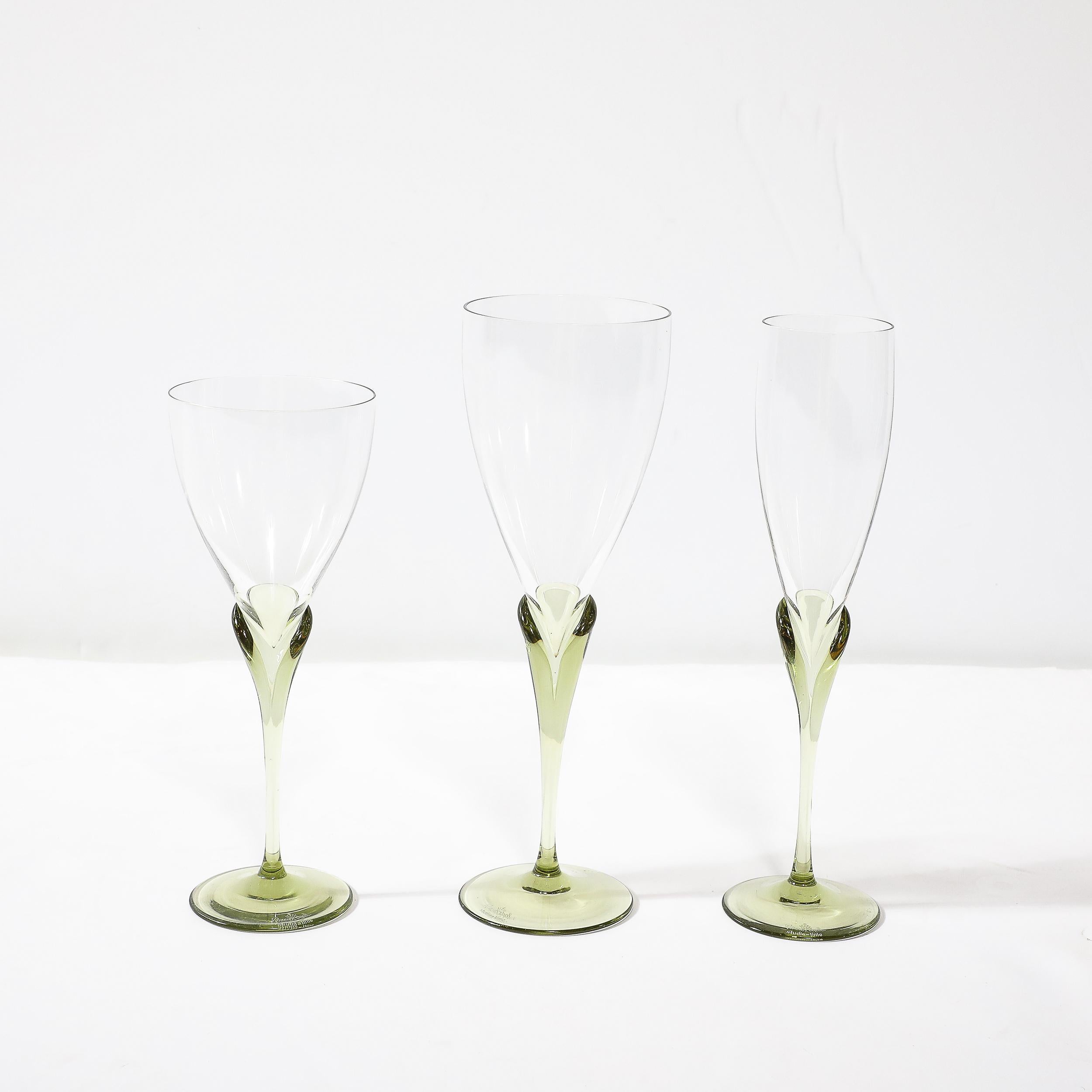 Set di 36 bicchieri di cristallo per acqua, vino e champagne Rosenthal con motivo Papyrus in vendita 4