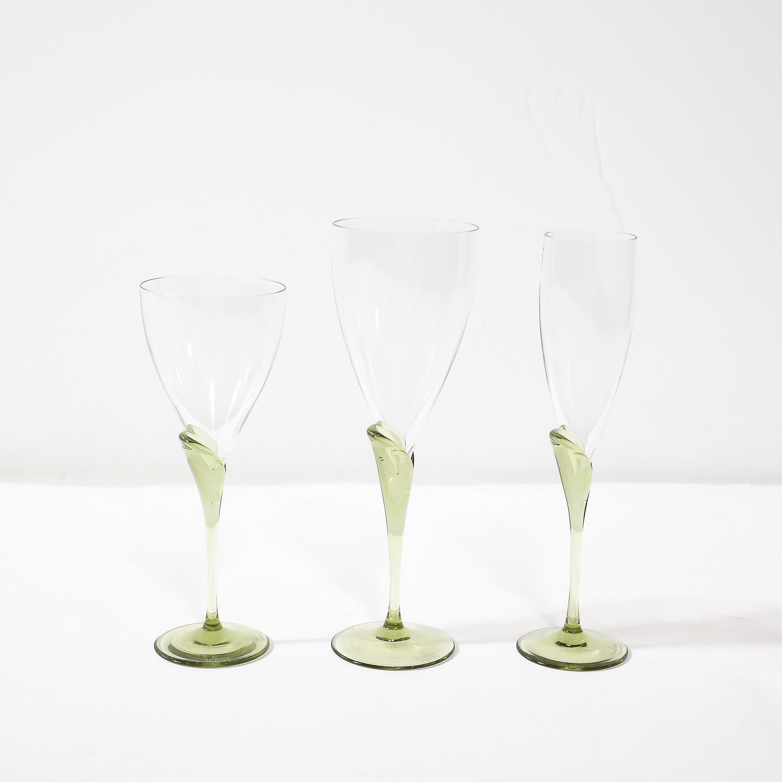 Set di 36 bicchieri di cristallo per acqua, vino e champagne Rosenthal con motivo Papyrus in vendita 5