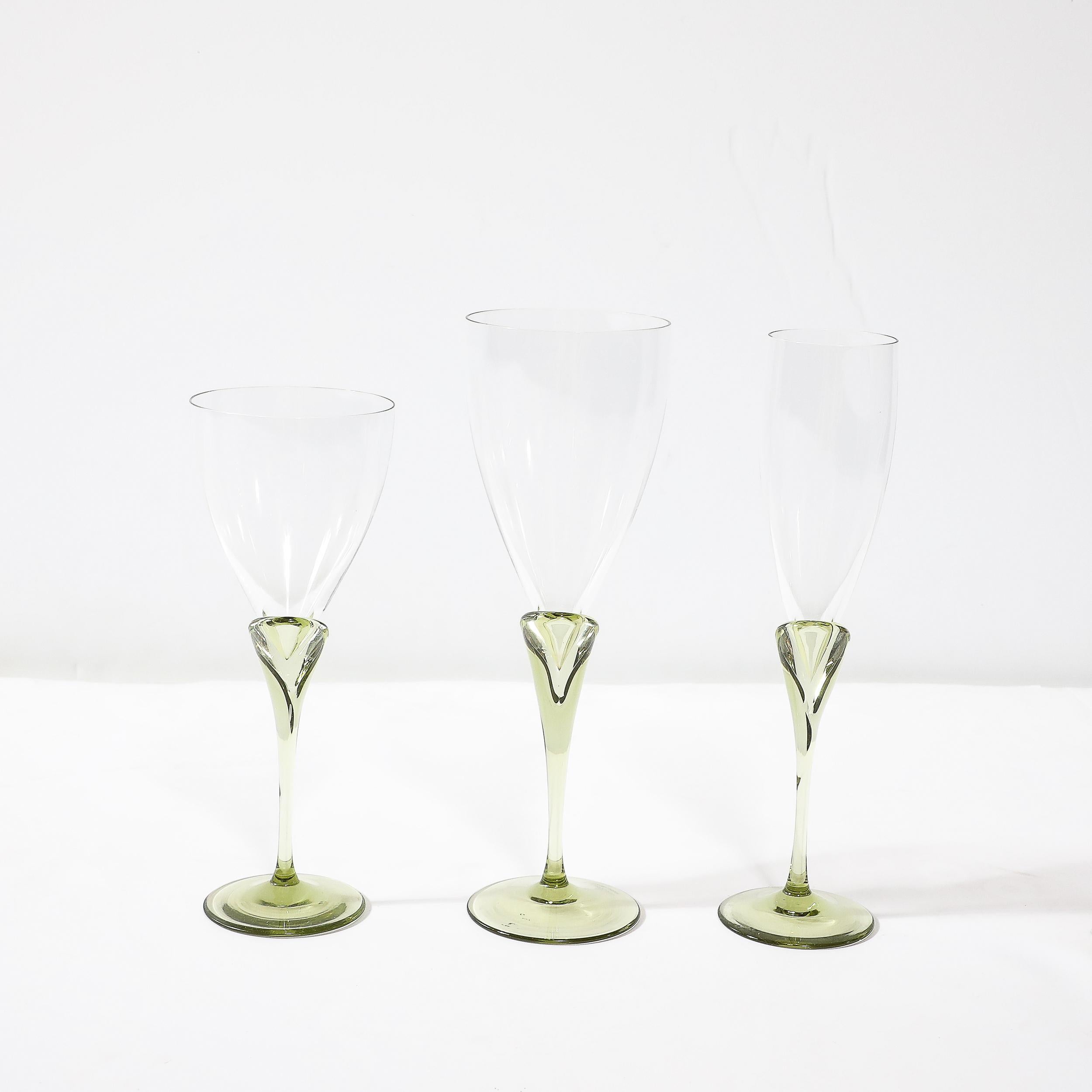 Set di 36 bicchieri di cristallo per acqua, vino e champagne Rosenthal con motivo Papyrus in vendita 6