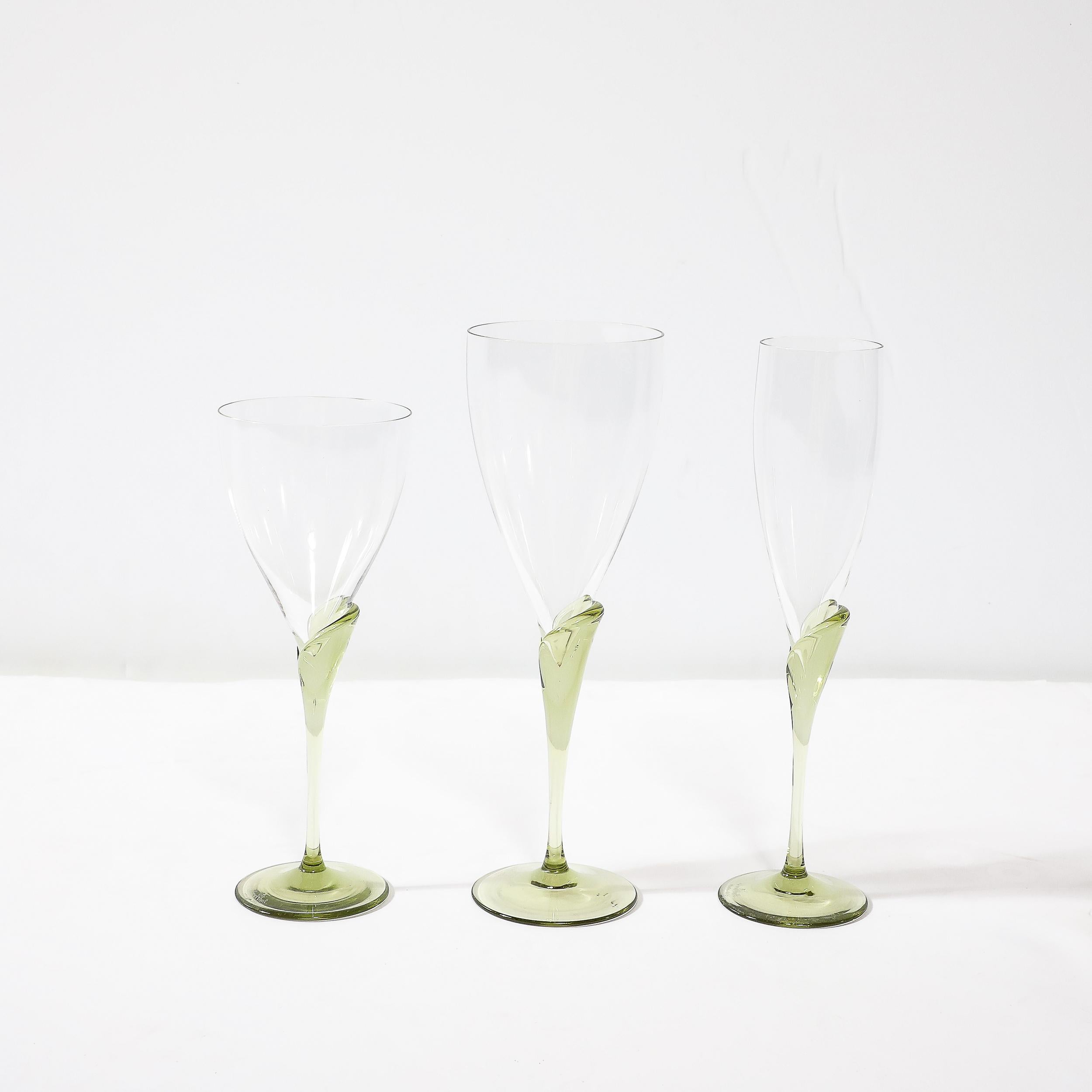 Set di 36 bicchieri di cristallo per acqua, vino e champagne Rosenthal con motivo Papyrus in vendita 7