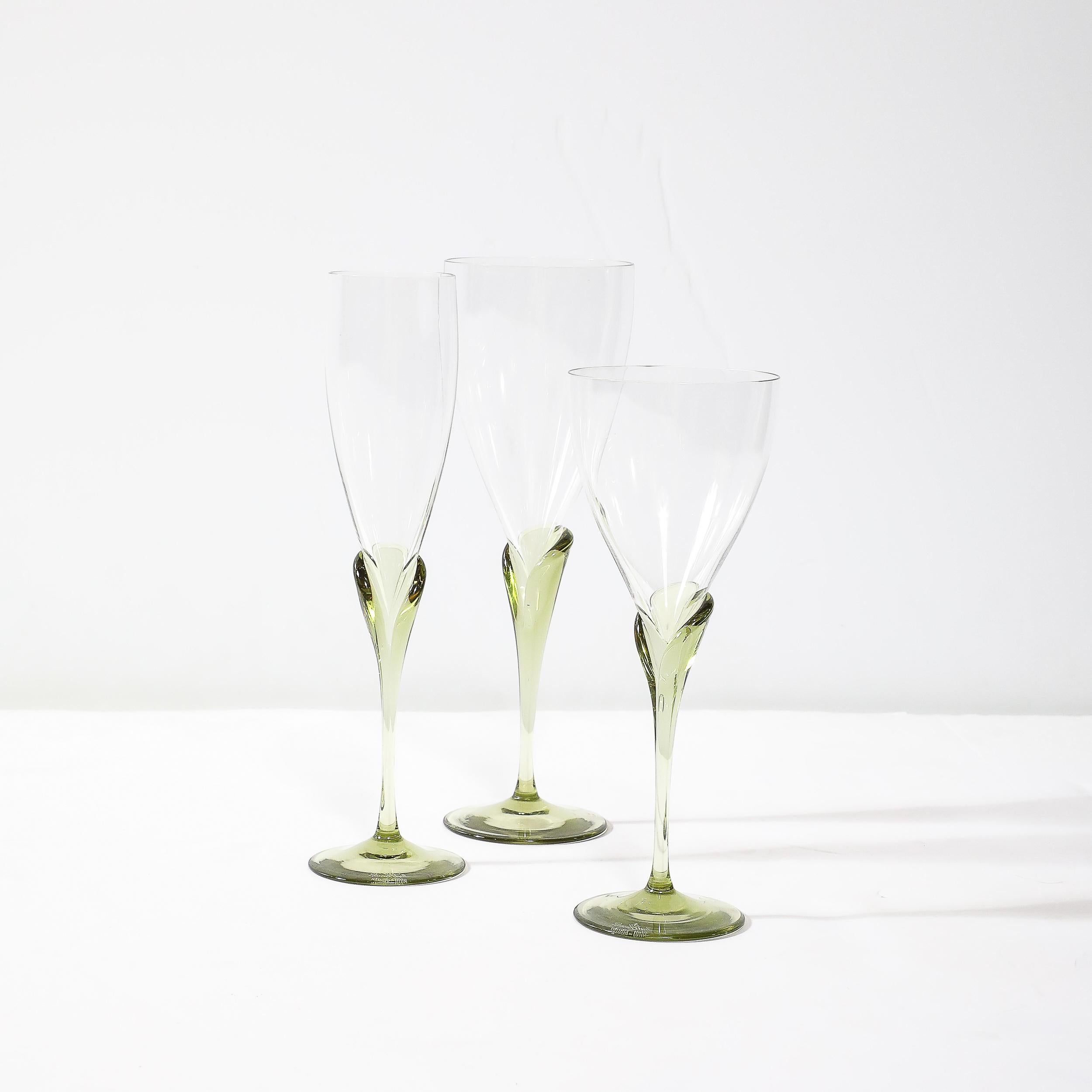 Set di 36 bicchieri di cristallo per acqua, vino e champagne Rosenthal con motivo Papyrus in vendita 8